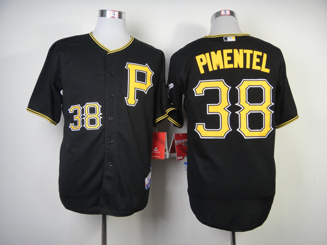 Men Pittsburgh Pirates #38 Pimentel Black MLB Jerseys